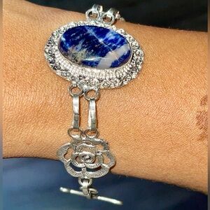 Navy Sodalite Bracelet 6”- 7 1/2”